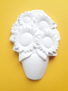 Figurine din ipsos Vaza cu flori dimensiuni 10/7 cm