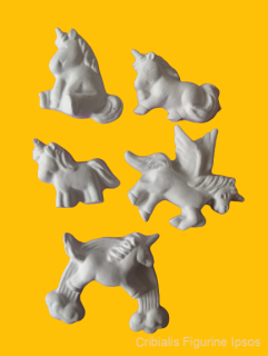 Set figurine din ipsos Unicorni