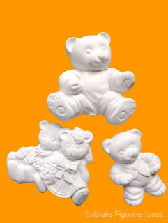 Set figurine din ipsos ursi